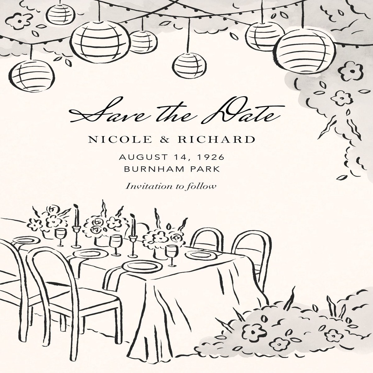 Under the Lanterns Save the Date