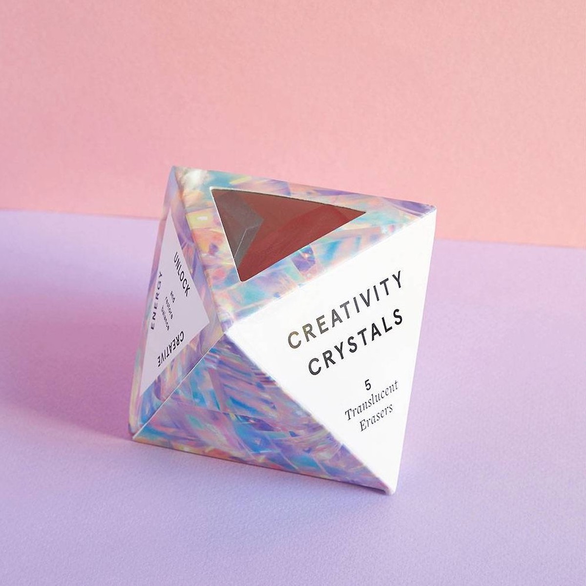 Creativity Crystals 5 Translucent Erasers