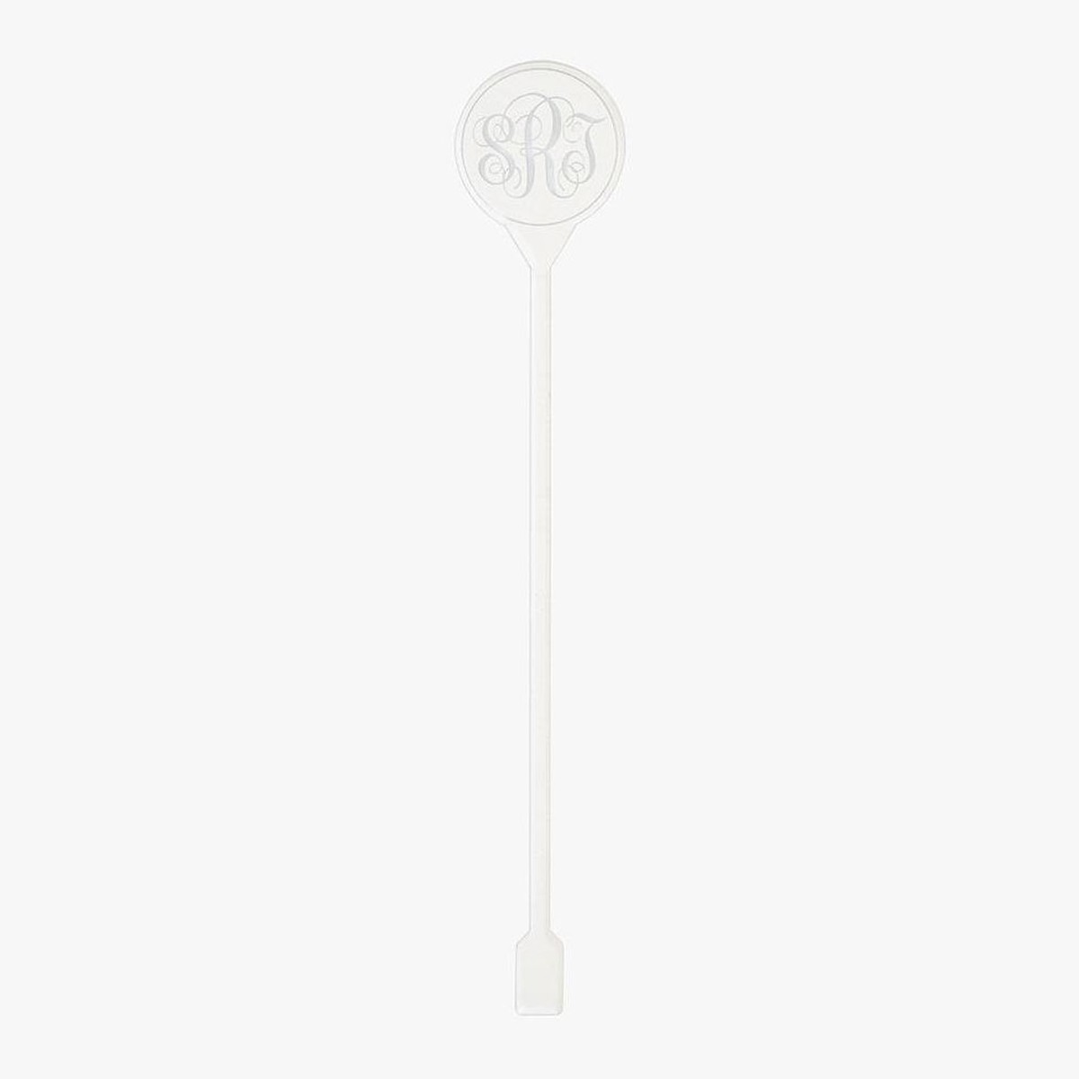 Clear Engraved Monogram Stirrers