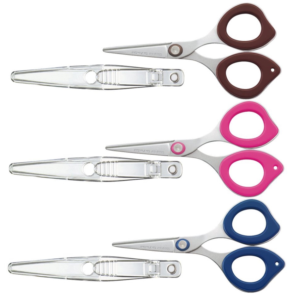 Kokuyo CLIPPY Non-Stick Scissors with Clip