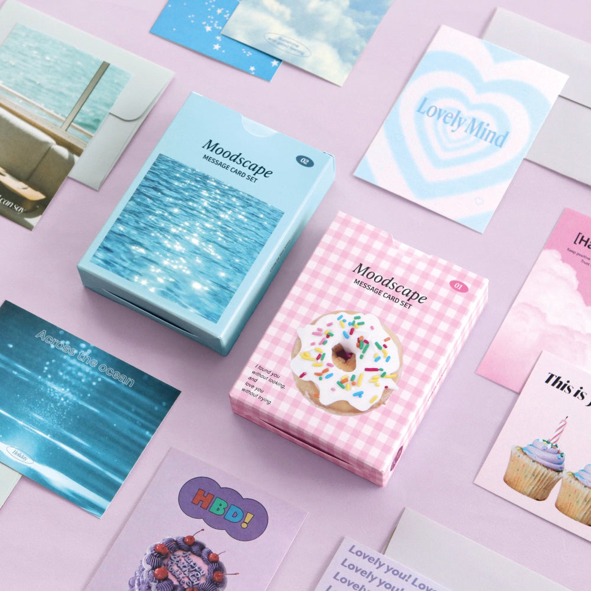 Iconic Moodscape Message Card Set 24 Cards with Envelopes