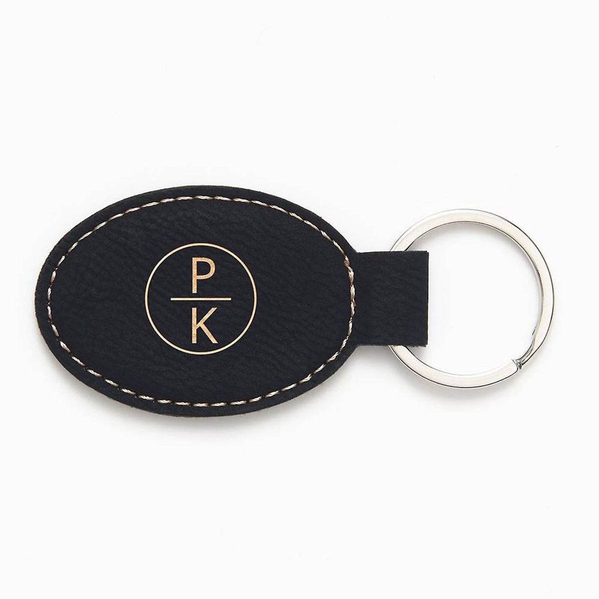 Split Monogram Black Key Fob