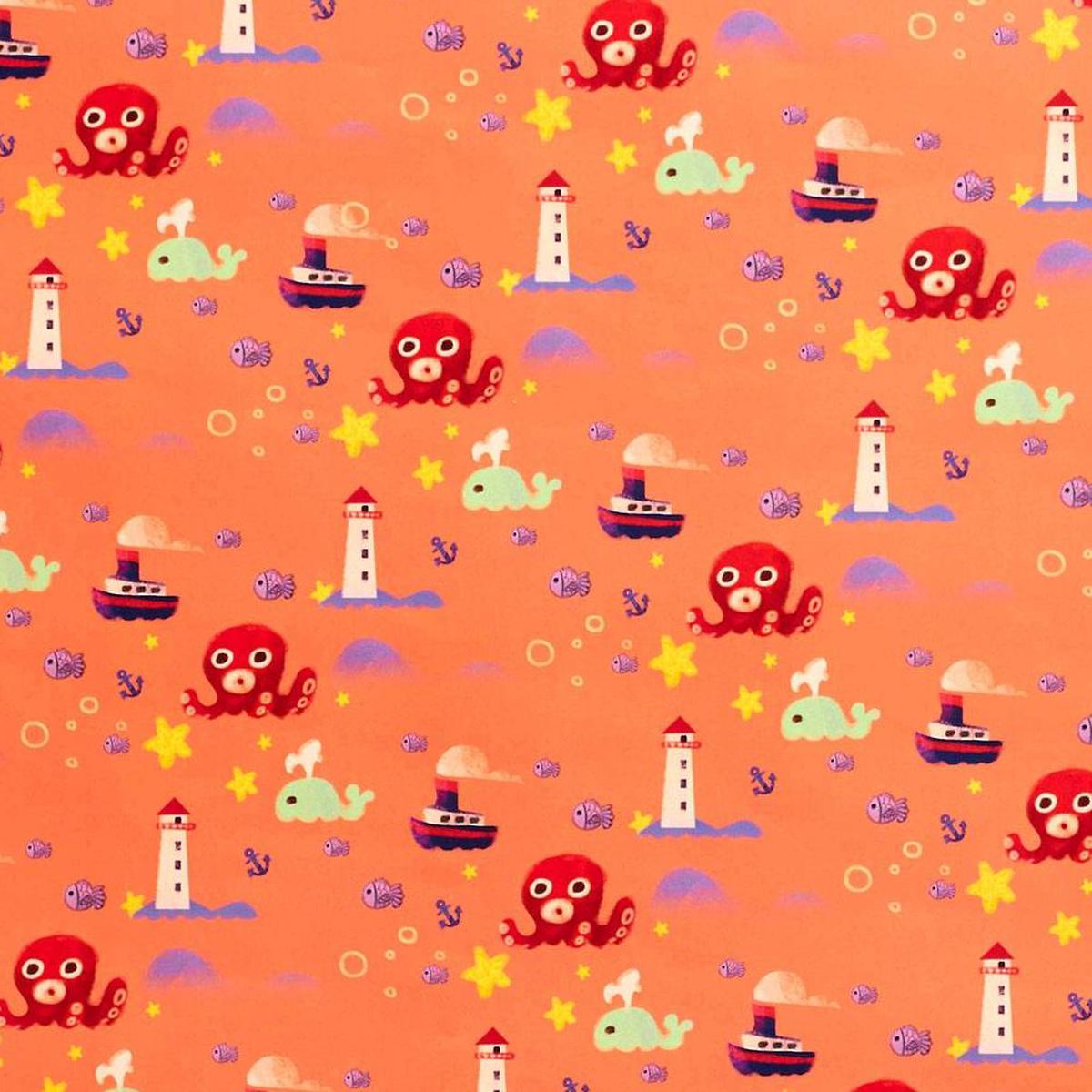 Sea Creatures Flat Wrap