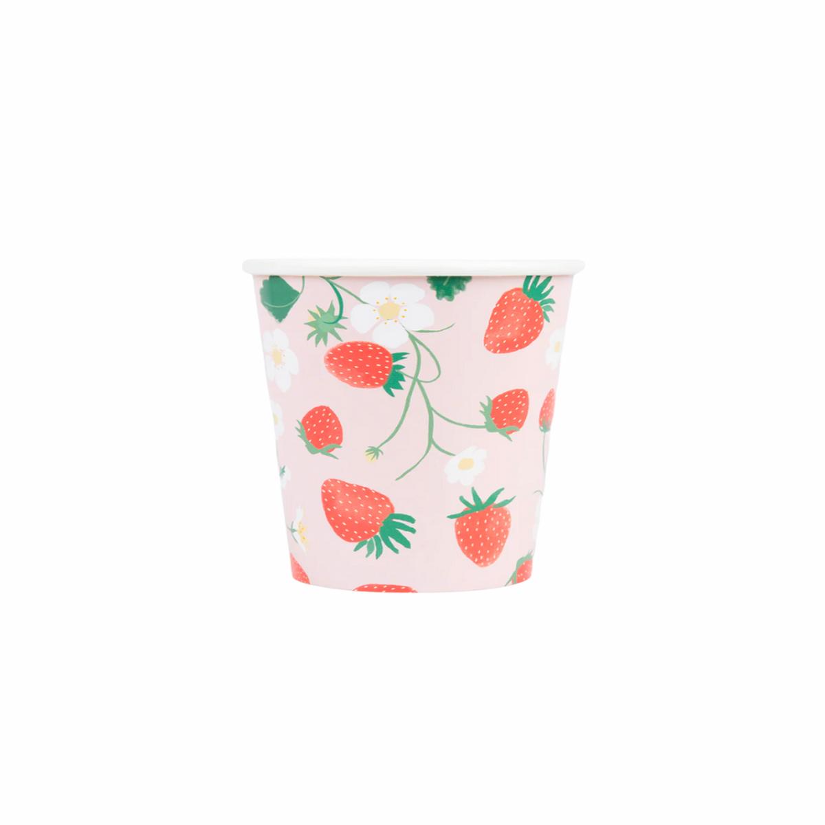 Strawberry Pattern Cups