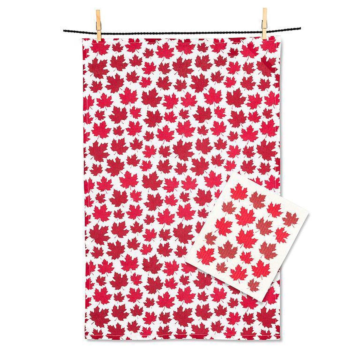 Abbott Maple Leaf Towel & Dishcloth Set